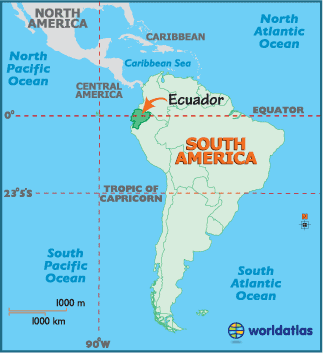 Equateur carte sud amerique